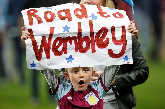 Navijači Aston Ville bodo v soboto napolnili Wembley. | Foto: Reuters