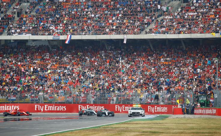Hockenheimring sprejme do 120 tisoč obiskovalcev. Leta 2015 in 2017 dirke formule 1 za Veliko nagrado Nemčije že ni bilo, v koledarju je ni niti za prihodnje leto. | Foto: Reuters