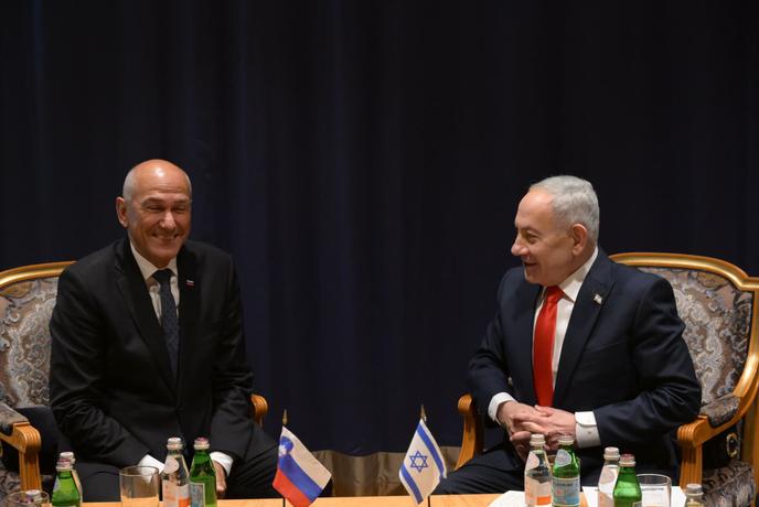 Netanjahu pozdravil prijateljstvo z Janšo, vabi ga v Jeruzalem
