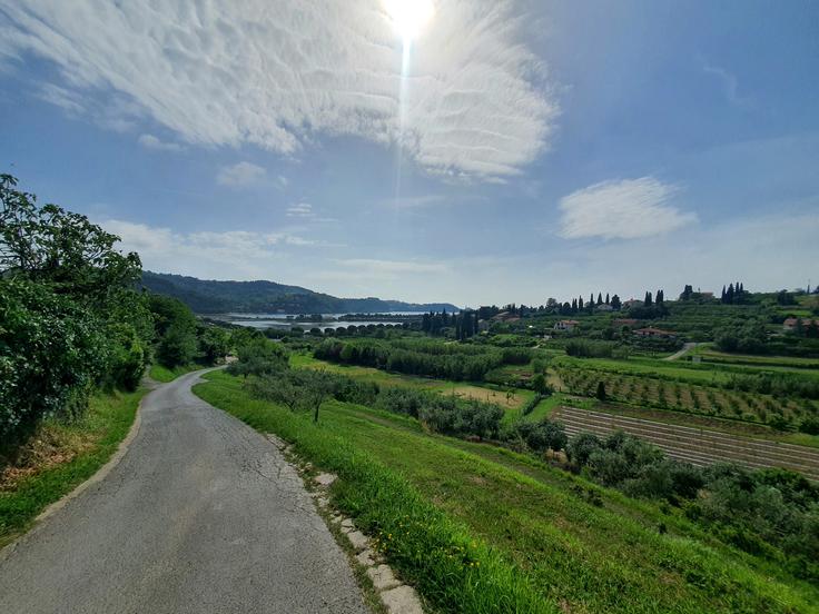Današnji dan je prinesel izboljšanje vremena. V daljavi strunjanske soline. | Foto: David Florjančič / Meteoinfo Slovenija