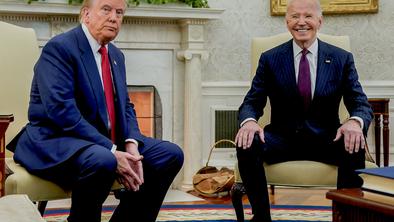 Biden v Beli hiši sprejel Trumpa, a brez Melanie