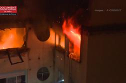 Silovit požar v bogati četrti Pariza: stanovalci so bežali na streho #video #foto