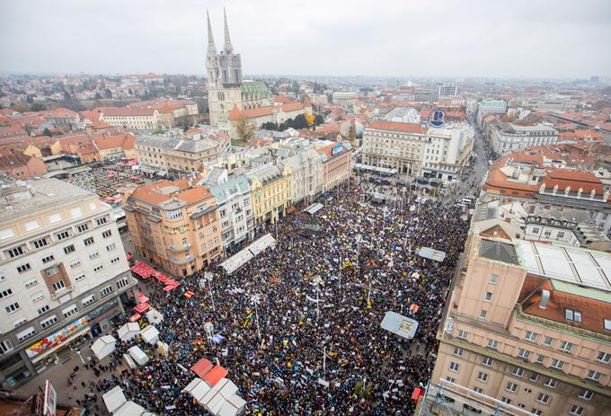 Zagreb protest učiteljev | Foto: Reuters
