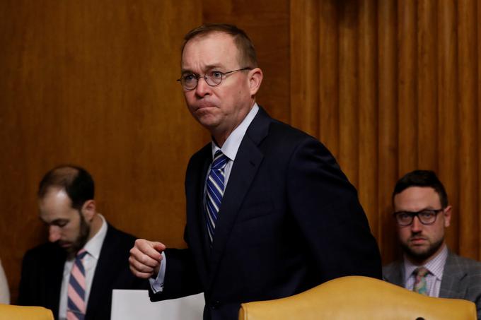 Mick Mulvaney, ki vodi Urad za vodenje in proračun, nikoli ne reče, da dela v Beli hiši, ampak vedno poudarja, da je v sosednji Old Executive Office Building.  | Foto: Reuters