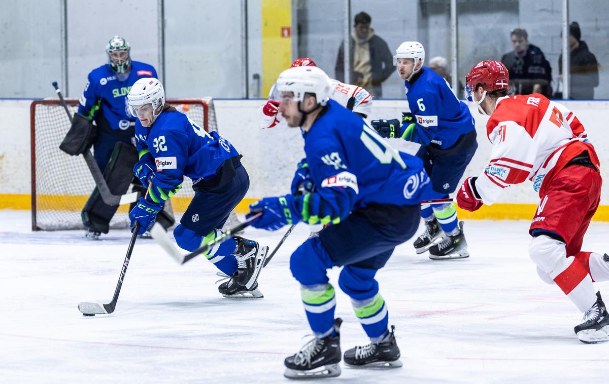 Hokej, prijateljska tekma: Slovenija - Danska, slovenska hokejska reprezentanca | Pomlajena slovenska reprezentanca je v sredo na zadnji domači pripravljalni tekmi pred svetovnim prvenstvom občutila moč Danske. | Foto Jure Banfi