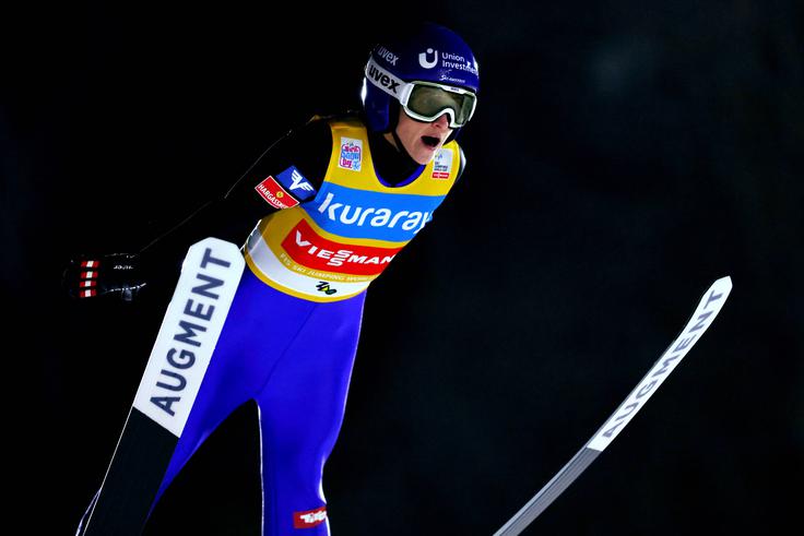 Eva Pinkelnig slavi osmo posamično zmago v karieri, peto posamično te sezone. | Foto: Guliverimage/Vladimir Fedorenko
