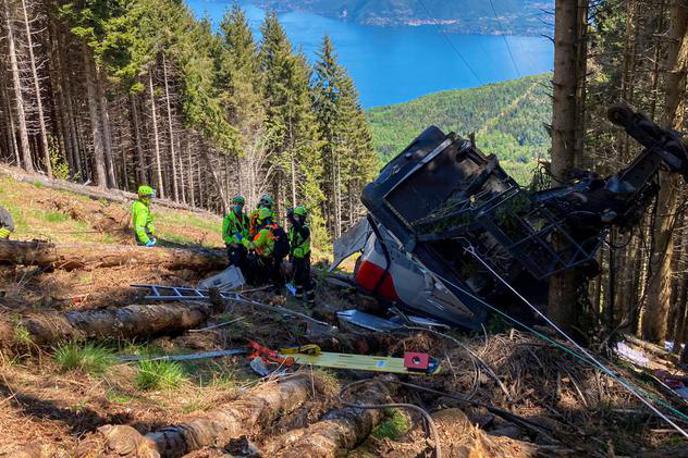 Piemont | Nesreča se je zgodila v italijanski regiji Piemont, v počitniškem mestu Stresa, kmalu po tem, ko so ponovno zagnali žičniške naprave. | Foto Reuters