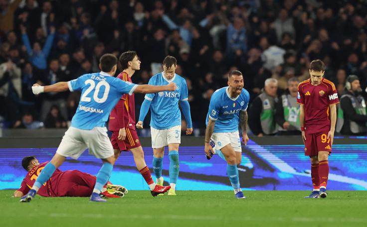 Leonardo Spinazzola je vrnil Napoli v igro in izenačil na 1:1. | Foto: Reuters