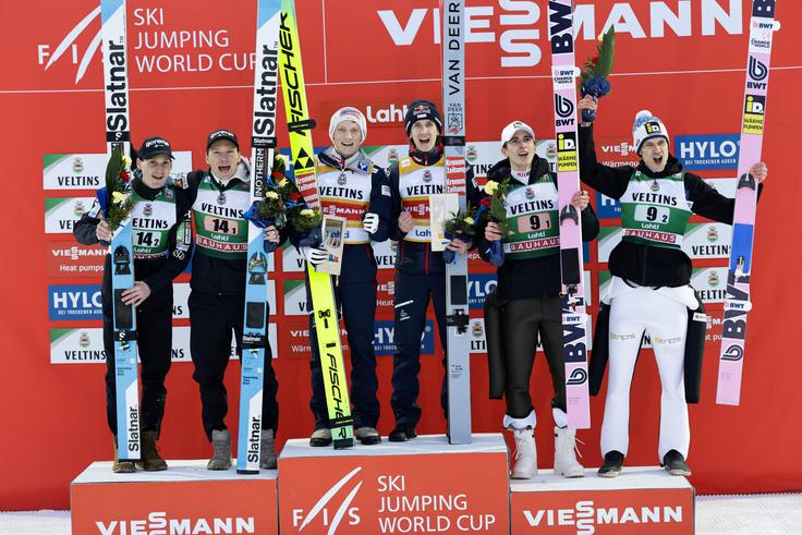 Lahti, Domen Prevc, Anže Lanišek | Foto: Guliverimage