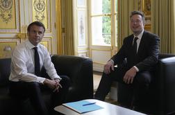 Tovarna v Franciji? Musk in Macron že drugič za skupno mizo.
