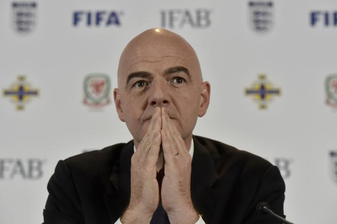 Gianni Infantino | Krovna mednarodna nogometna zveza Fifa bi lahko ostala brez nekaterih vidnih evropskih članic, če bo uresničila načrt o svetovnem prvenstvu na vsaki dve leti. | Foto Reuters