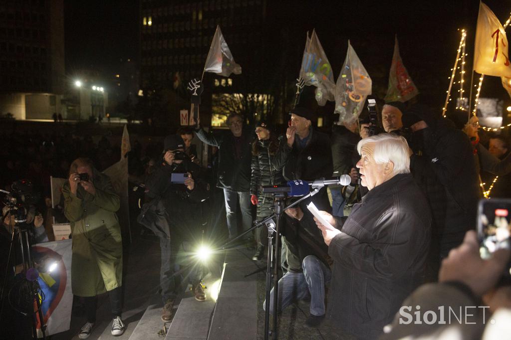 Petkovi kolesarski protesti, Milan Kučan, Matjaž Hanžek