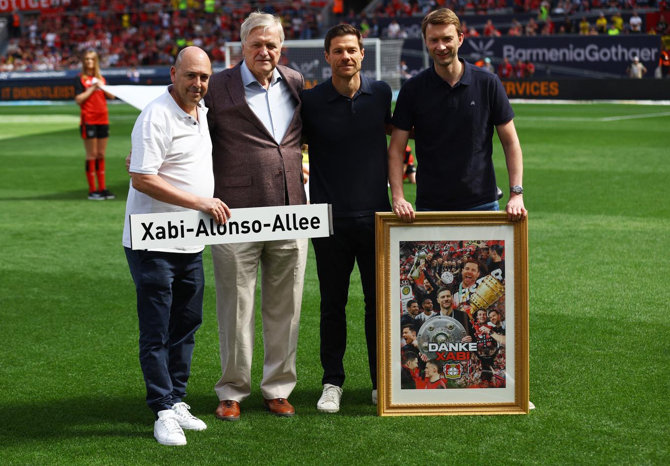 Xabi Alonso a mené le dernier Bayer lors d'un match à Leverkusen. | Photo: Reuters
