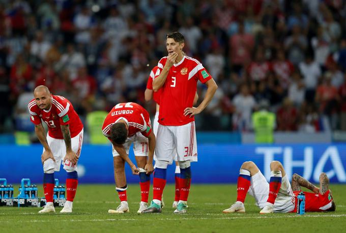 Rusi so se od svetovnega prvenstva 2018 poslovili po nesrečnem porazu po enajstmetrovkah proti Hrvaški prav v Sočiju. Upajmo, da bo ta stadion zanje nesrečen tudi danes. | Foto: Reuters