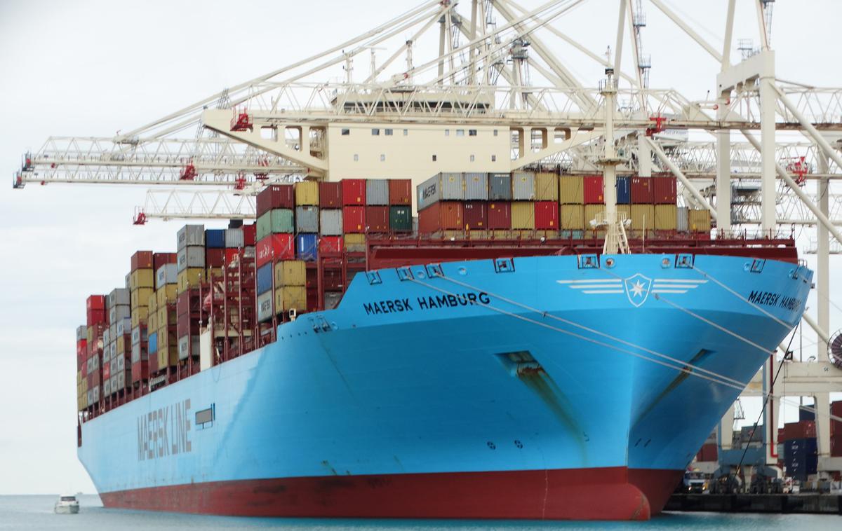 Maersk tovorna ladja Koper | Ladja Maersk Hamburg pluje pod zastavo Hong Konga. Iz Kopra bo izplula danes zvečer. | Foto Kristijan Bračun