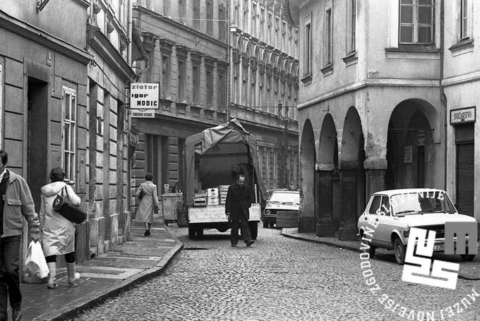 Trubarjeva cesta leta 1982 | Foto: Svetozar Busić, hrani: MNZS.