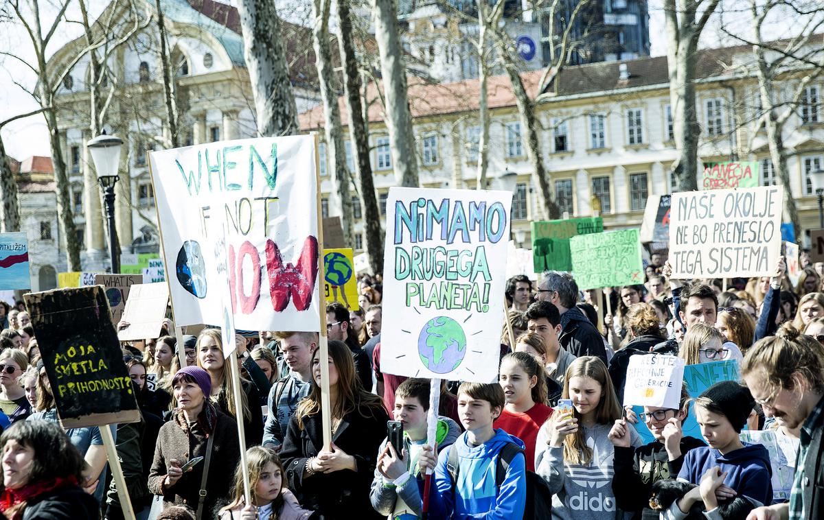 Podnebni štrajk, 15.3.2019 | Mladi s špricanjem šole lahko spremenijo svet, vendar še zdaleč ni tako preprosto, meni Samo Rugelj. | Foto Ana Kovač