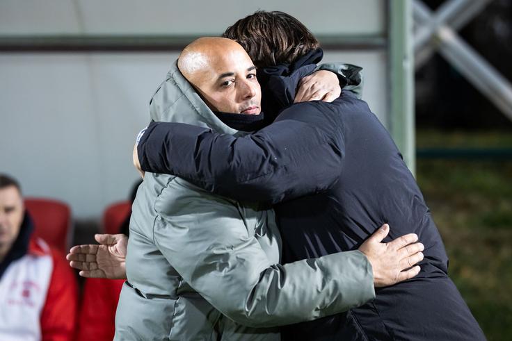 Trenerja Aluminija in Primorja Jura Arsić in Milan Anđelković sta se razšla brez zmagovalca. | Foto: Jure Banfi