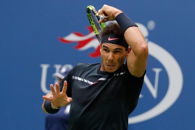 Forhend Rafaela Nadala je bil tudi v finalu zelo prodoren. | Foto: Reuters