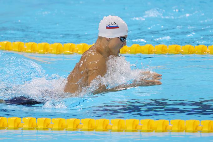 Slovenski plavalec Anže Ferš Eržen se je v polfinale na 200 m mešano prebil z osebnim rekordom, tam pa nato zasedel 14. mesto.  | Foto: Aleš Fevžer