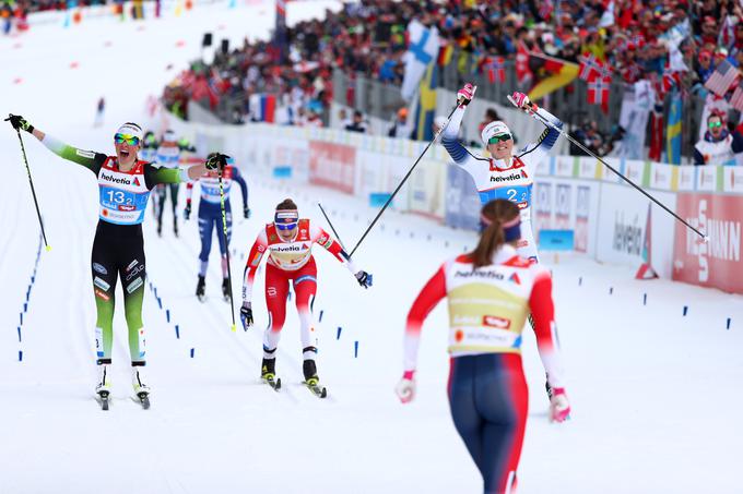 Anamarija Lampič ob prihodu v cilj | Foto: Getty Images