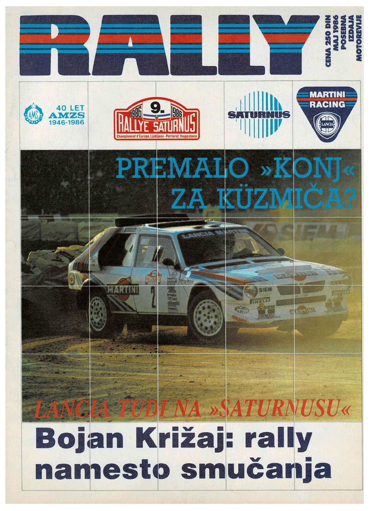 Naslovnica posebne izdaje Motorevije pred relijem Saturnus 1986. | Foto: Osebni arhiv