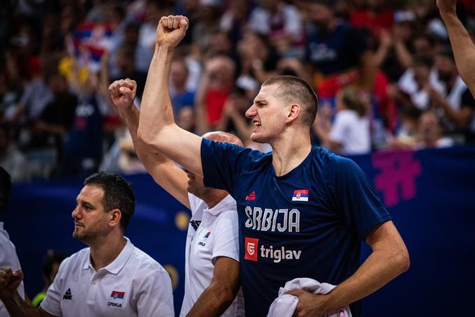 Nikola Jokić je na zadnji tekmi igral 18 minut in dal 19 točk. | Foto: FIBA