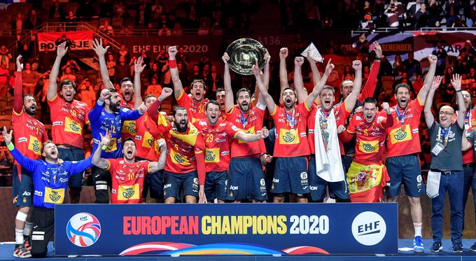 Španci so še drugič v nizu osvojili naslov evropskih rokometnih prvakov. | Foto: Reuters