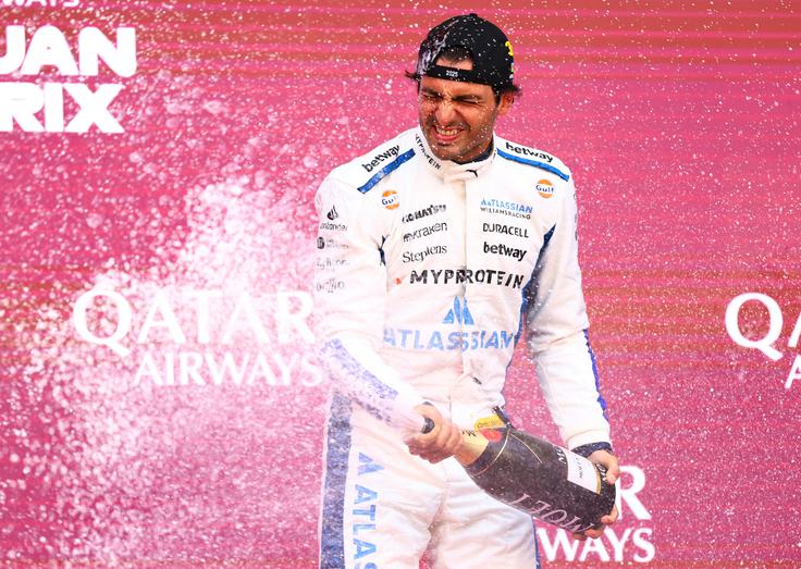 Carlos Sainz je osvojil prve stopničke z Williamsom. | Foto: Reuters