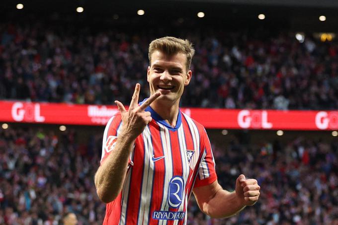 Alexander Sorloth se je takole razveselil hat-tricka, nato je dodal še en zadetek. | Foto: Reuters