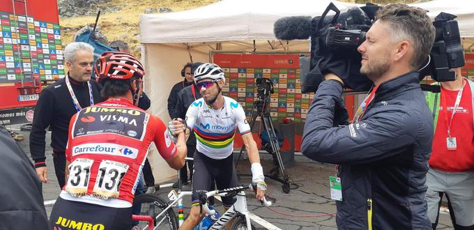 Alejandro Valverde je na koncu priznal poraz Primožu Rogliču. | Foto: Alenka Teran Košir