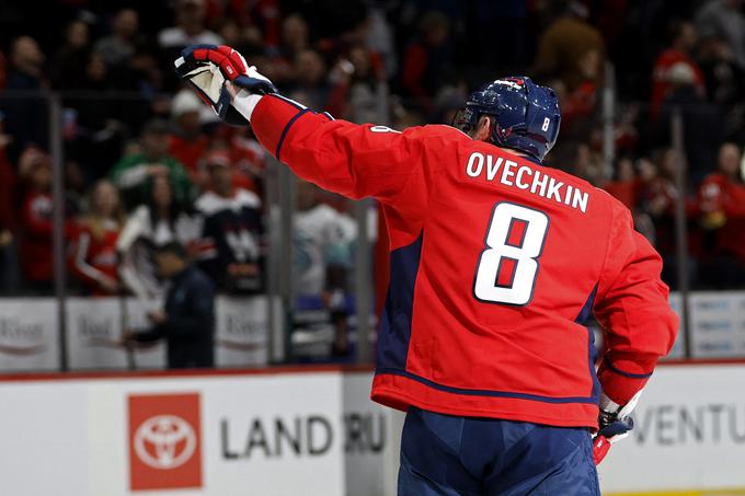 Aleksander Ovečkin potrebuje le še devet golov, da bo sam na vrhu večne lestvice strelcev lige NHL. | Foto: Reuters