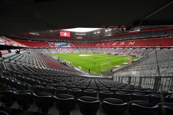 Allianz Arena ni bila na tekmi nemškega prvenstva še nikoli tako prazna. | Foto: Reuters