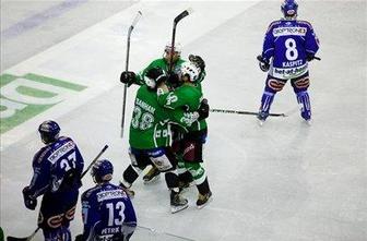 Dvojno veselje hokejistov Olimpije