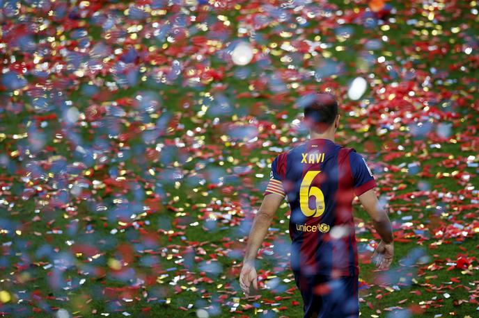 Xavi | Legenda Barcelone Xavi pri 39 letih končuje kariero profesionalnega nogometaša. Prestopil bo med trenerje. Bo tako uspešen kot Pep Guardiola? | Foto Reuters