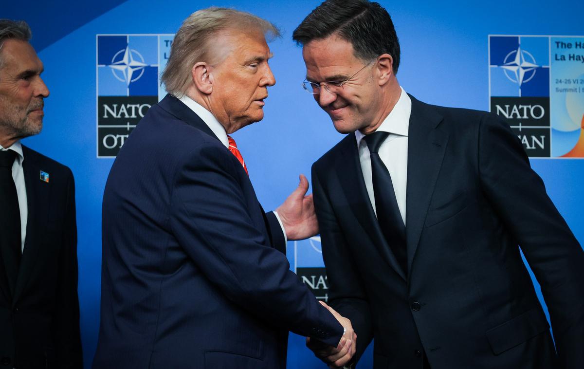 Rutte in Trump Vrh Nata_jun2025 | Foto Daniel Novakovič/STA