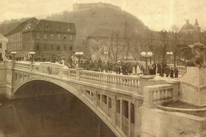 jubilejni most | Jubilejni most Franca Jožefa I., današnji Zmajski most, kmalu po odprtju leta 1901. | Foto M. Strobl / Wikimedia Commons