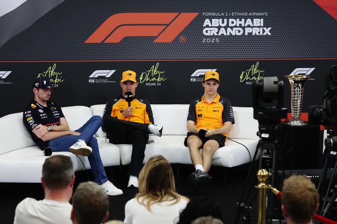 Abu Dabi Lando Norris Oscar Piastri | Max Verstappen, Lando Norris, Oscar Piastri in lovorika za naslov svetovnega prvaka | Foto Reuters