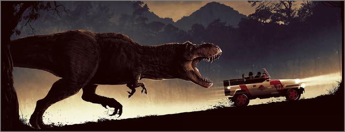 Uspešnica, ki jo je Steven Spielberg posnel po romanu Michaela Crichtona, spremlja skupino obiskovalcev otoka, na katerem je premožen poslovnež s pomočjo genetskih znanstvenikov ustvaril park z davno izumrlimi dinozavri, toda narava kmalu pokaže zobe. • V ponedeljek, 2. 8., ob 13.45 na FOX Movies.* │ V videoteki DKino je na voljo celotna franšiza Jurski park, ta ob prvotni trilogiji vključuje še uspešnici Jurski svet (2015) in Jurski svet: Padlo kraljestvo (2018). | Foto: 