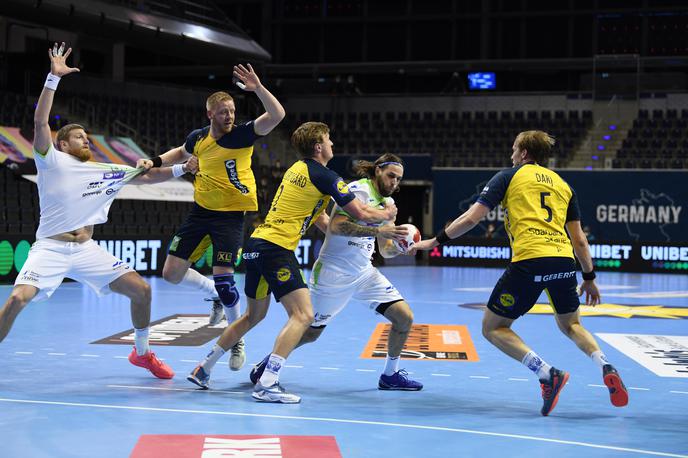 Švedska Slovenija Rokomet Berlin | Švedski rokometaši so na odločilni kvalifikacijski tekmi zanesljivo premagali Slovence. | Foto Reuters