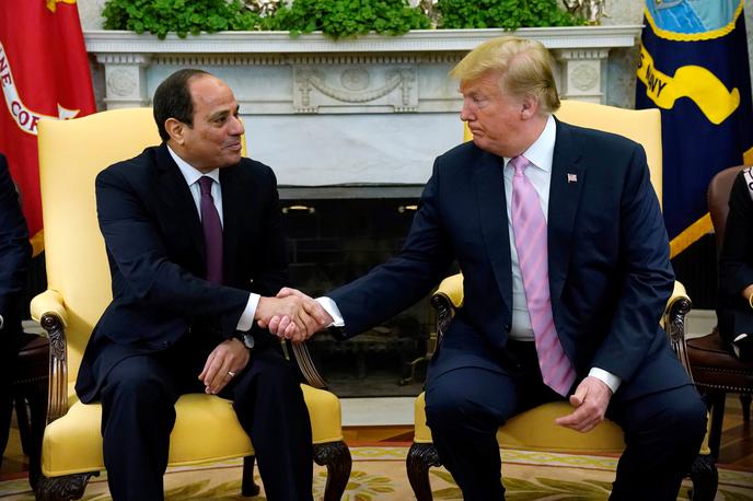 Sisi in Trump | Egiptovski predsednik Abdel Fatah al Sisi in ameriški predsednik Donald Trump. | Foto Reuters