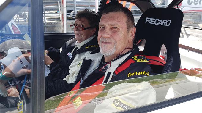 Hans-Peter Wieger je danes spet aktiven dirkač in s svojim ford escortom pogosto obišče tekmovanja v Sloveniji. | Foto: Gregor Pavšič