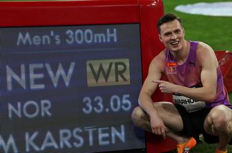 Karsten Warholm je diamantno ligo odprl s svetovnim rekordom