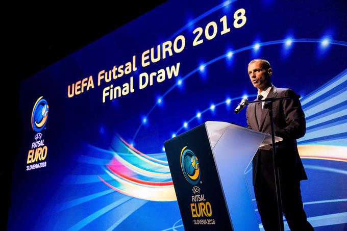 Žreb za Euro 2018 je odprl predsednik Uefe Aleksander Čeferin. | Foto: Vid Ponikvar