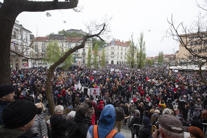Protivladni shod v Ljubljani, Dan OF, 27. april 2021 | Foto: Bojan Puhek