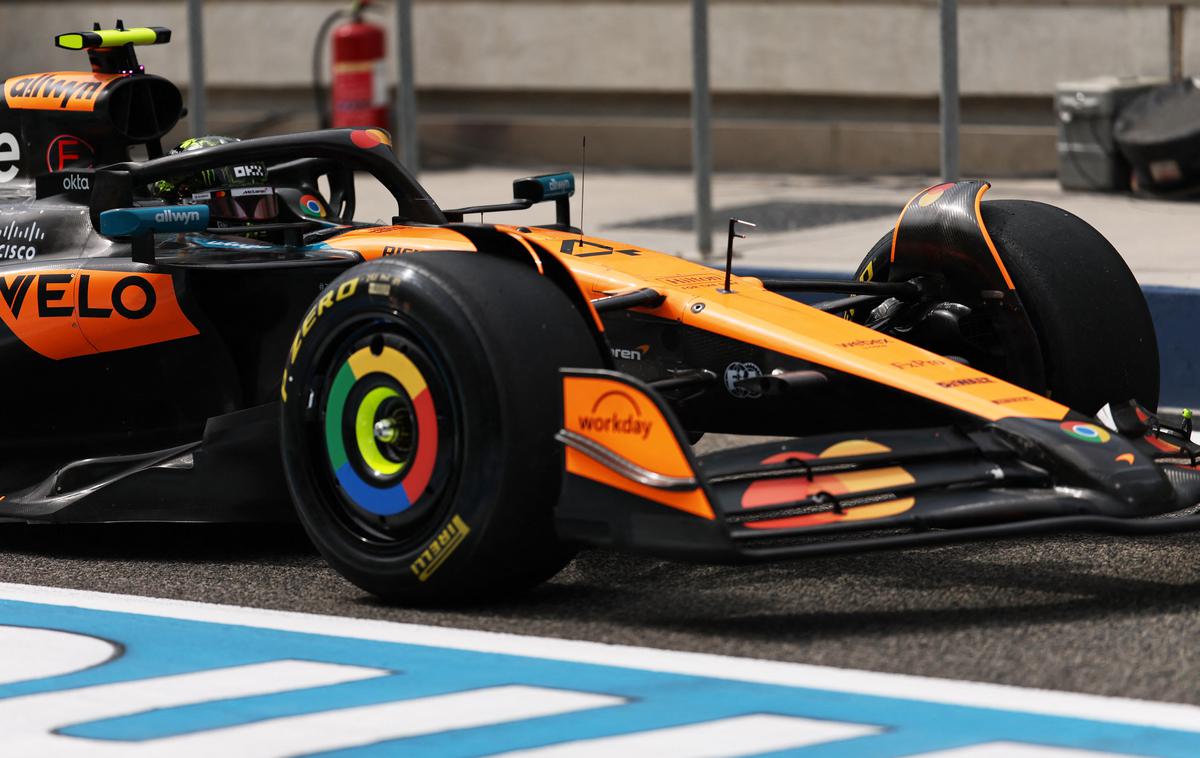 testiranja Bahrajn Lando Norris McLaren | Lando Norris in njegov McLaren pred začetkom 75. prvenstva formule 1 veljata za glavna favorita. | Foto Reuters