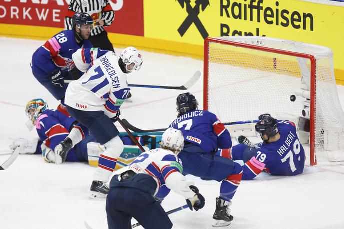 SP v hokeju 2023: Velika Britanija : Norveška | Norvežani so Veliko Britanijo izločili iz elite. | Foto Reuters