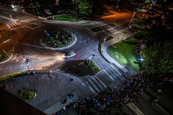 Rally Nova Gorica | Pogled na večerno hitrostno preizkušnjo po ulicah Nove Gorice. | Foto Uroš Modlic