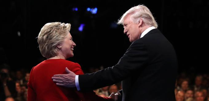 Po prvem televizijskem soočenju Trump za Clintonovo zaostaja pet odstotkov. | Foto: Reuters