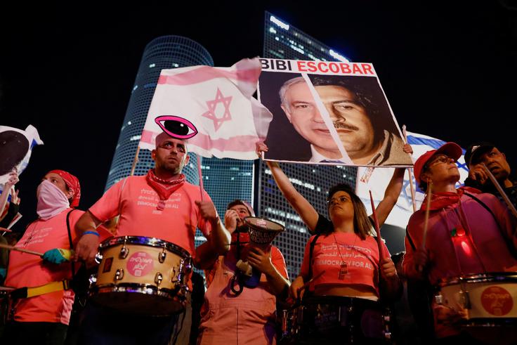 Protest v središču Tel Aviva | Foto: Reuters
